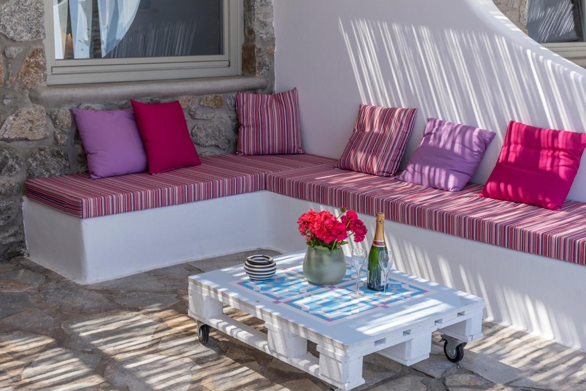Mykonos Azure Aparthotel Pszarú Kültér fotó