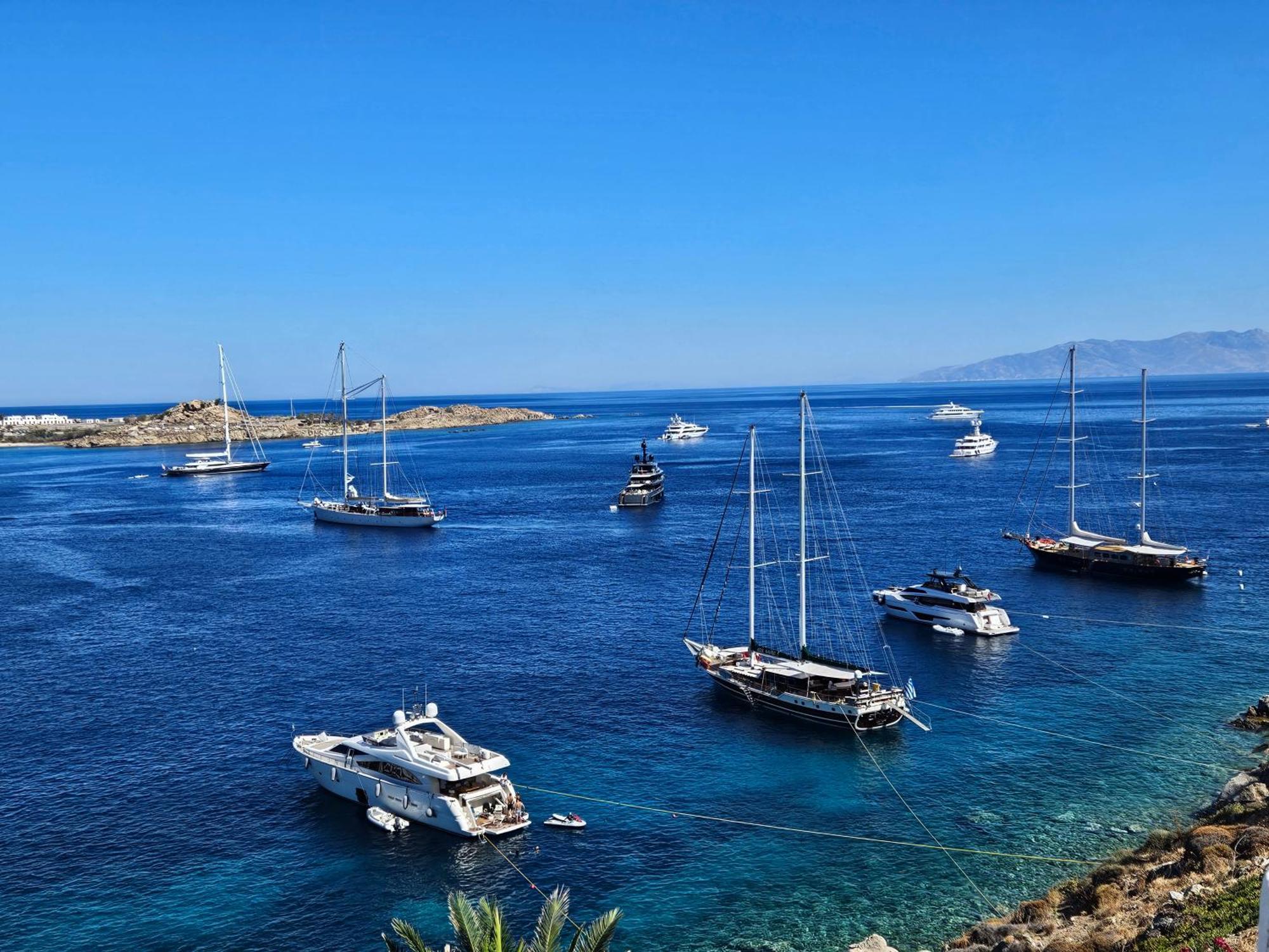 Mykonos Azure Aparthotel Pszarú Kültér fotó